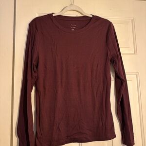 A New Day Maroon Crew Neck Top